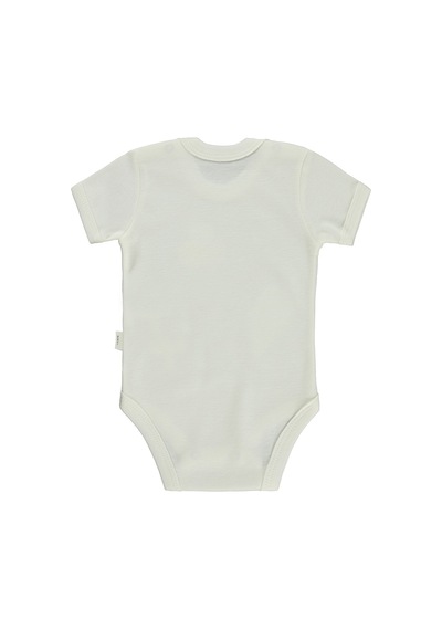 Civil Baby Dondurma Baskılı 1-36 Ay Çıtçıtlı Badi - Ekru Ekru