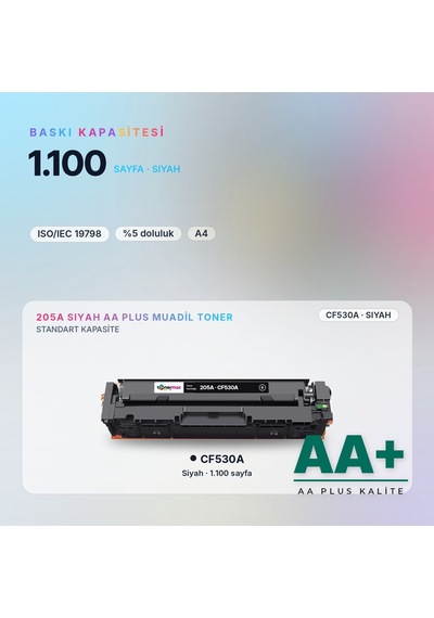 Hp 205a Cf530a Siyah Uyumlu Toner Aa Plus / Color Laserjet Pro M154 / M180 / M181