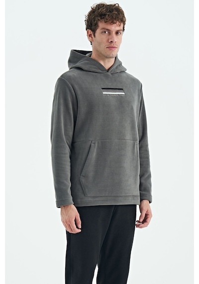 Air Jones Tommy Life Hern Koyu Gri Erkek Polar Sweatshirt - 88301 Koyu Gri
