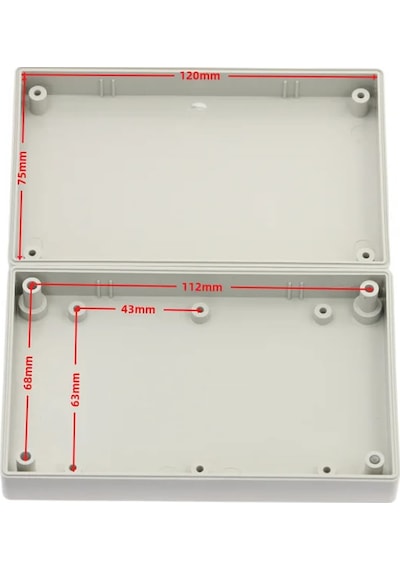 Plastik Elektronik Proje Kutusu 125mm X 80mm X 32mm Devre Prototip Güç Kaynağı Amfi Öğrenci Projesi