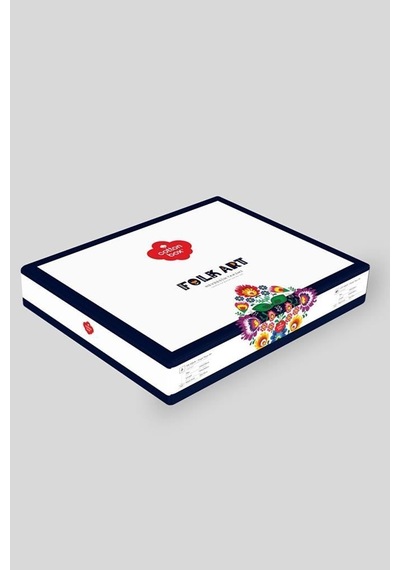 Cotton Box Folk Art Çift Kişilik Nevresim Takımı Tamaya Kiremit Çok Renkli