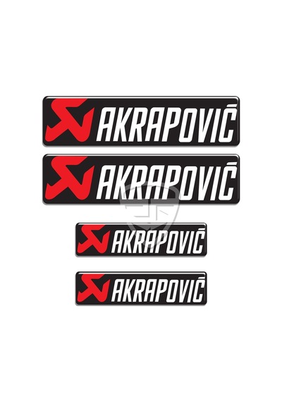 Akrapovic 4'Lü 3D Sticker Set