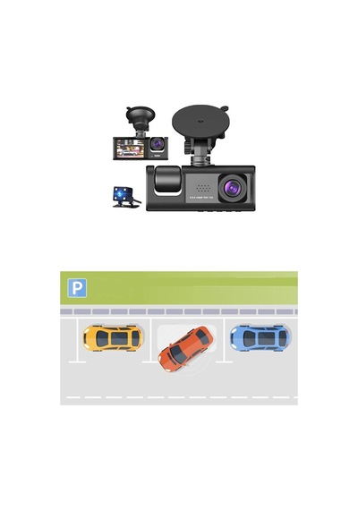 Daytona A98 Balckbox Dvr Wifi Full Hd 1080p 3 Kameralı Araç İçi Güvenlik Kamerası + Park Modu Kablosu Ön-arka-i