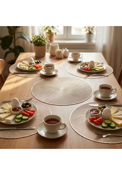 6'lı Set Latte Desenli Plastik Amerikan Servisi, 38 Cm - Yıkanabilir Ve Silinebilir Yuvarlak Supla, Masa Servis Altlığı Takımı Çok Renkli 6'lı Set Latte Desenli Plastik Amerikan Servisi, 38 Cm - Yıkanabilir Ve Silinebilir Yuvarlak Supla, Masa Servis Altlığı Takımı Çok Renkli