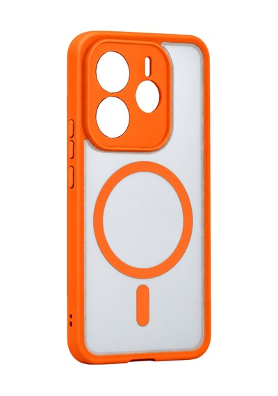 Xiaomi Redmi Note 14 4g Loji Magsafe Kapak - Turuncu Çok Renkli