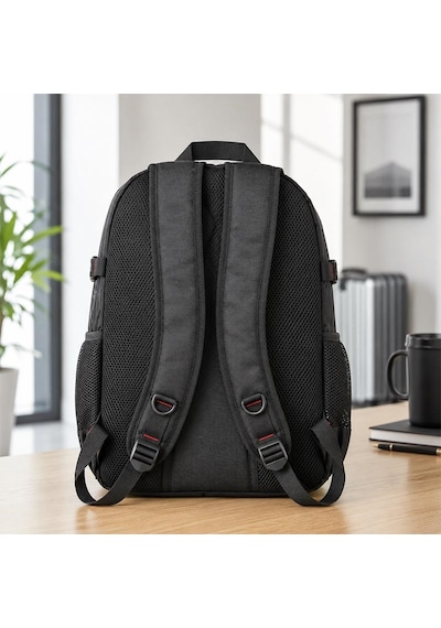 Unisex Siyah 5 Cepli Suya Dayanıklı Sırt Çantası Seyahat Outdoor Ve Günlük Kullanım