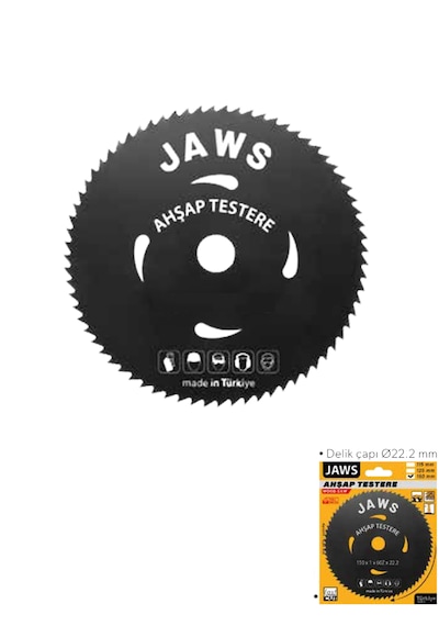 Jaws Jat180 Ahşap Daire Testere 180 Mm