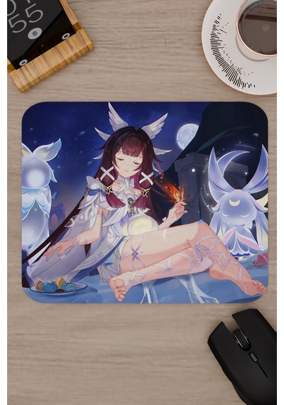 Columbina Damselette Genshin Impact Anime Oyuncu V2 - 22x18 Gaming Mouse Pad Fare Altlığı