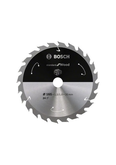 Bosch Standard For Wood 165 x 1.5/1 x 20 T24 Ahşap Daire Testere Bıçağı - 2608837685