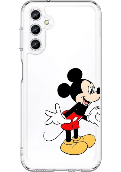 Samsung Galaxy A25 Uyumlu Şeffaf Kılıf Couple Mickey 1 Tasarımlı