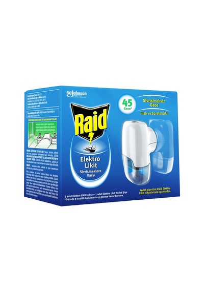 Raid Elektro Likit Makina 100 G - 45 Gece Koruma 3'li Ekonomik Paket - 3 Adet Tarı