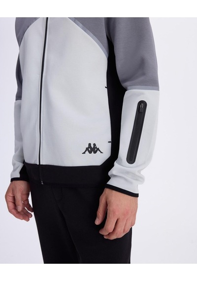 Kappa Authentıc Nısty Full Zıp Grey Lt-grey Steel-black Full Zıp Gri