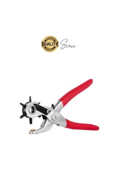6 Uçlu Kemer Ve Deri Delme Delici Aleti Ergonomik Saplı Metal Çelik Delgeç Hızlı Pratik Kolay Zımba