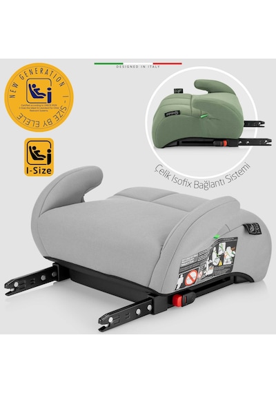 Elele Robustofix I-size Yükseltici Oto Koltuğu İsofix 125-150 Cm 15-36 Kg Yeşil