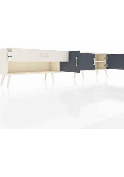Arges Tv Ünitesi 2 Raflı Tek Çekmeceli 3 Kapaklı 220x30x51 Aytaşı-antrasit/aytaşı Antrasıt/aytası - Aytası Arges Tv Ünitesi 2 Raflı Tek Çekmeceli 3 Kapaklı 220x30x51 Aytaşı-antrasit/aytaşı Antrasıt/aytası - Aytası