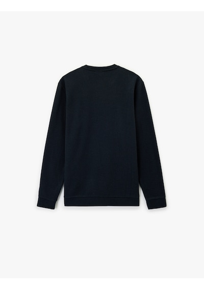 Koton Uzun Kollu Bisiklet Yaka Basic Sweatshirt Lacivert 6wam70090mk Lacivert