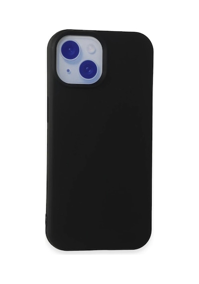 Apple Uyumlu iPhone 15 Kılıf Nano İçi Kadife Silikon - Siyah