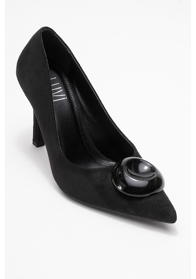 Luvishoes Luvi Shoes Jordana Siyah Süet Siyah Tokalı Kadın İnce Topuklu Ayakkabı Siyah Süet Luvishoes Luvi Shoes Jordana Siyah Süet Siyah Tokalı Kadın İnce Topuklu Ayakkabı Siyah Süet