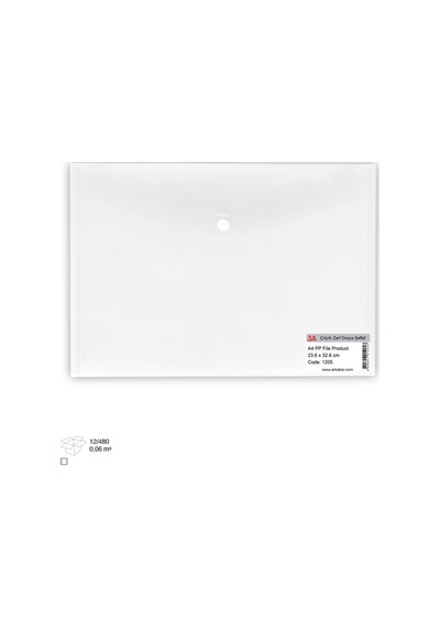 Çıtçıtlı Zarf Dosya Şeffaf / Renkli 18 Micron Turuncu 5 Adet