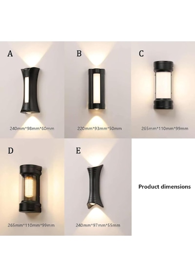 Tr Led Duvar Lambası, Dış Mekan Ip65 Su Geçirmez, Alüminyum Duvar Aydınlatması, Modern, Yaratıcı Tasarım, Yuka