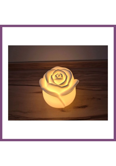 Twin Store 3d Baskı Romantik Gül Formlu Tealight Mumluk Dekoratif Mum Tutucu Bzstwın Çok Renkli