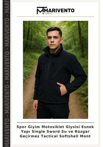 Marivento Spor Giyim Motosiklet Giysisi Esnek Yapı Single Sword Su Ve Rüzgar Geçirmez Tactical Softshell Mont Çok Renkli