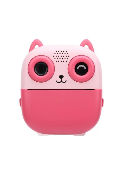 Çocuklar İçin Baskılı Mini  Kamera 6 Kalem 5 Kağıt Rulosu li Eğlenceli Fotoğraf Makinesi Standart