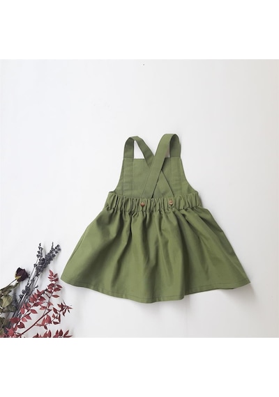 ikokokids Kırmızı Ayarlanabilir Askılı Elbise