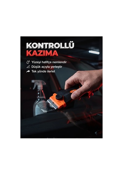 Profesyonel Cam Kazıyıcı Jiletli Temizleme Aparatı 12x4.5 Cm