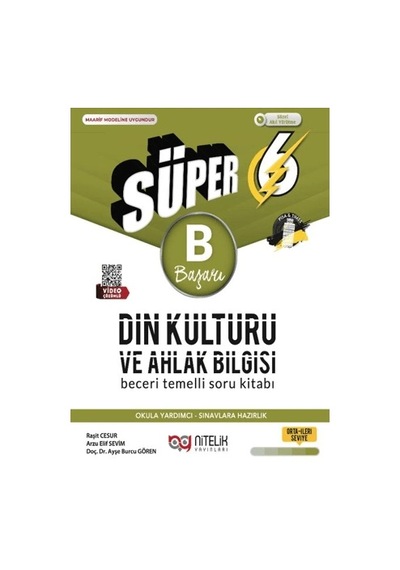 Nitelik Yayınları 6. Sınıf Din Kültürü Ve Ahlak Bilgisi B Beceri Temelli Soru Kitabı