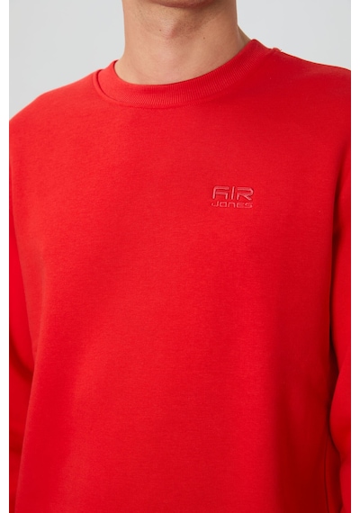 Air Jones Tommy Life Omar Fiesta Şardonlu Erkek Sweatshirt - 88137 Kırmızı