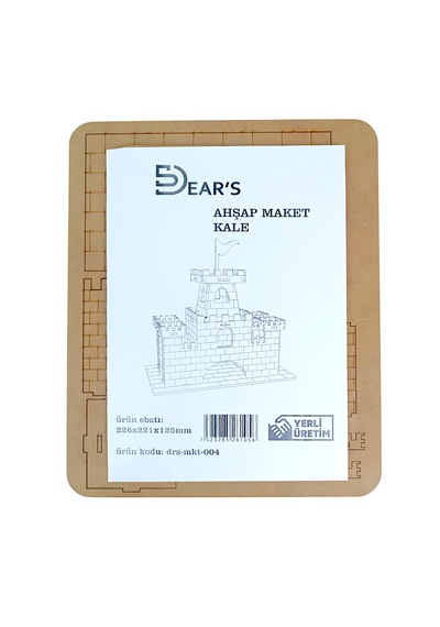 Ahşap Maket Kale 226 X 221 X 125mm