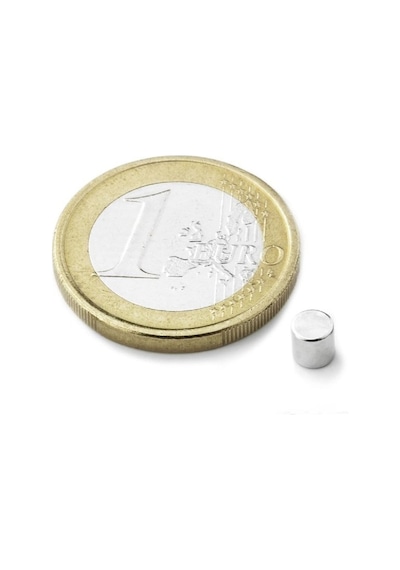 10 Adet Çap 4mm X Kalınlık 4mm Yuvarlak Güçlü Neodyum Mıknatıs