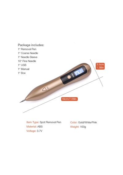 Profesyonel 9 Kademe Dijital Laser Plazma Plasma Pen Kalem Beyaz