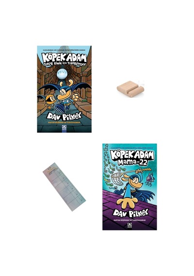 Köpek Adam 7 Ve 8. Kitap/ Toplar Kimin İçin Yuvarlanıyor / Mama 22 / 8-12 Yaş Hikaye +tablet Tutucu