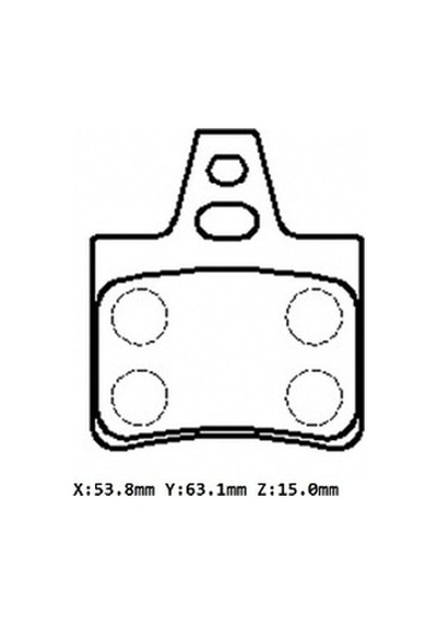 Citroen Xantia 93/98 Arka Fren Balatası Kablosuz Di Sk 53,8x63,1x15 Bramax