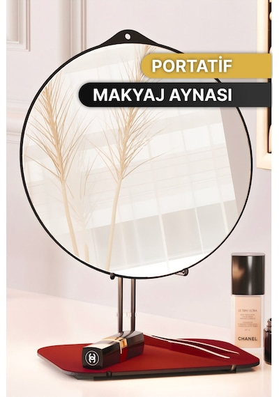 Makyaj Aynası Takı Kutusu Makyaj Standı Düzenleyici Organizer Kadife Şık Aynalı Takı Dolabı Takılık Siyah