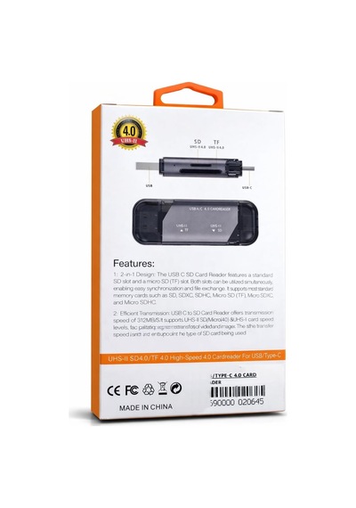 Tr Uhs-ıı Sd Kart Okuyucu Usb-c Ve Usb 3.0 Yüksek Hızda Veri Aktarımı Microsd Ve Sd Kart Desteği Dual Kart Ok