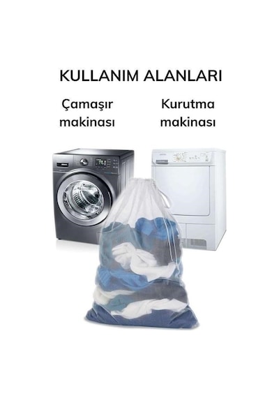 Ollevra Çamaşır Yıkama Filesi Kirli Filesi Maxi 40x60 Cm Beyaz