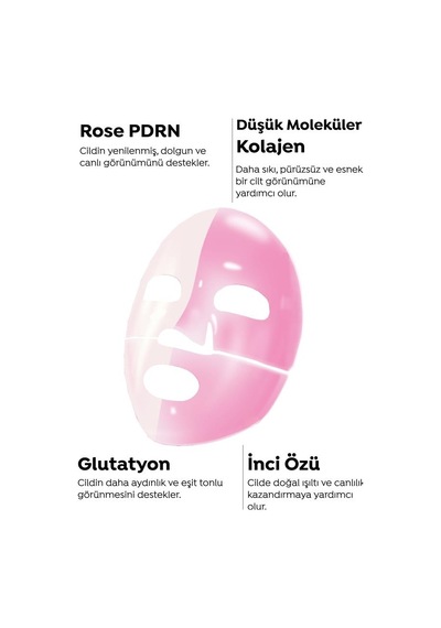 Dermal Seoul Face Gül Pdrn Onarıcı Glow Işıltı Veren Eriyen Kore Maskesi Hidrojel Maske 34 Gr 2 Adet