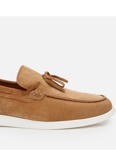 Hotiç Erkek Süet Deri Taba Bağcıklı Loafer
