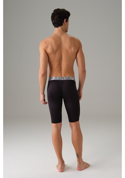 Doreanse Erkek Sportif Uzun Boxer Şort 1786-Siyah