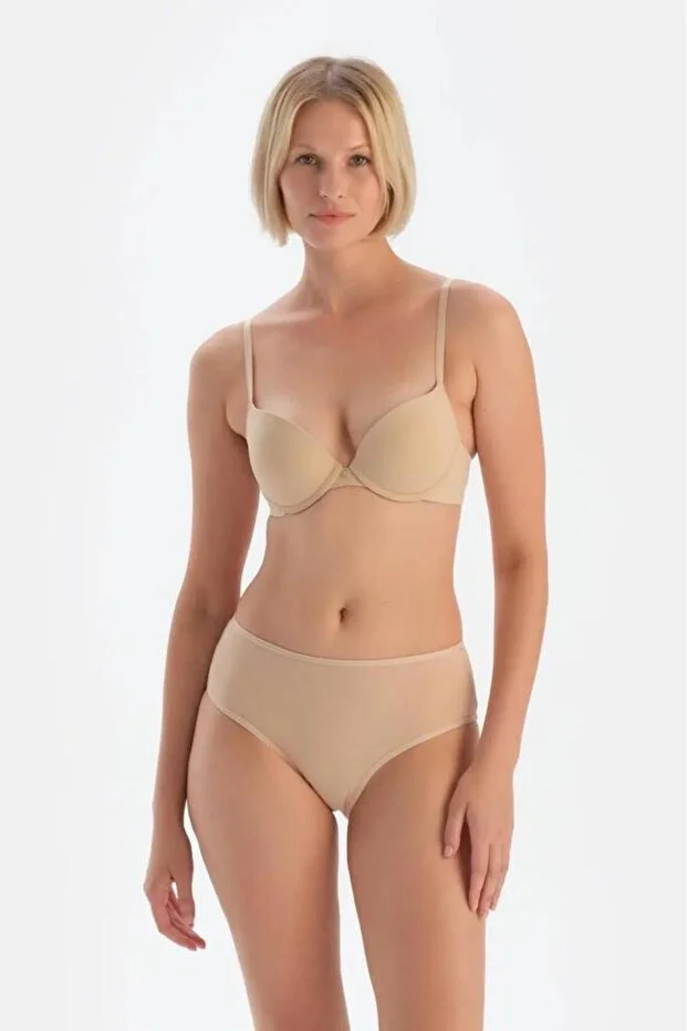 Dagi Kadın Karışık 3'lü Yüksek Bel Slip Külot- 5104 Siyah - Beyaz - Ten