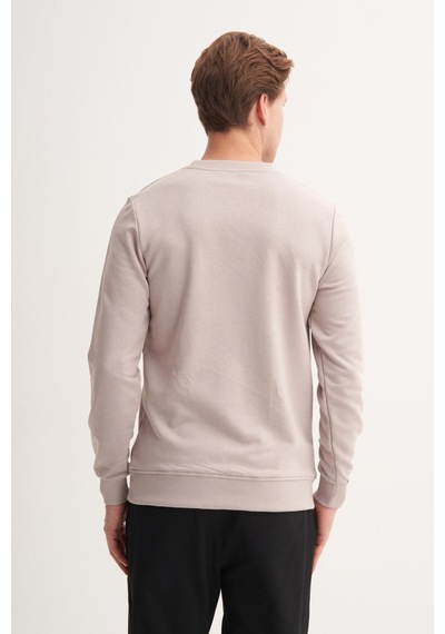 Cazador 54185 Erkek Bisiklet Yaka Sweatshirt Gri
