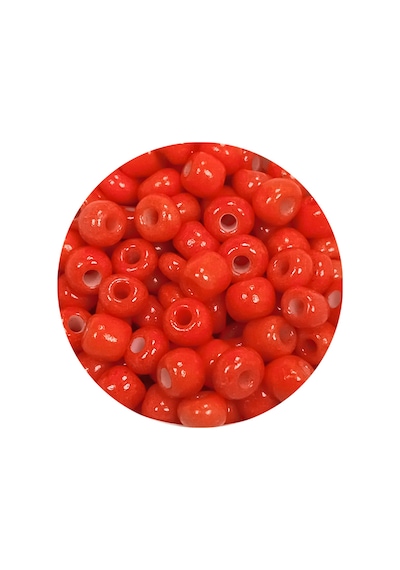 Dökme Cam Kum Boncuk Büyük Boy 6/0 4 Mm - 60 Gram - Turuncu - Bnc137