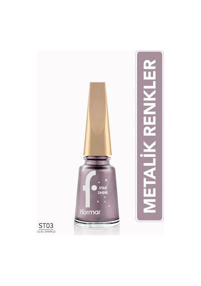 Flormar Metalik Parlak Oje - Star Shine Nail Enamel - 003 Lılac Sparkle-8690604564132