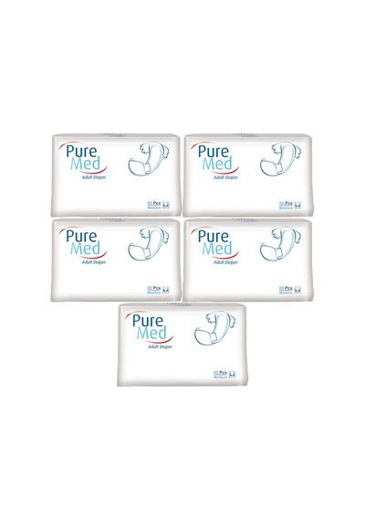 Puremed Yetişkin Bezi Bel Bantlı Tekstil Yüzey M - Orta 150 Adet