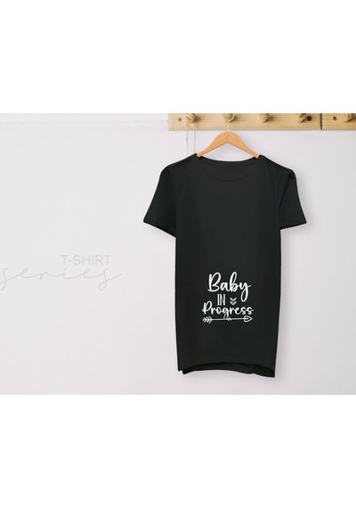 Bk Gift Espri Tasarımlı Siyah Hamile Tişörtü, Hamileye Hediye, Yeni Anne Hediyesi, Arkadaşa Hediye-7 001