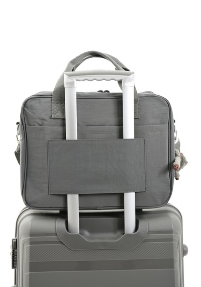 Özer-3027 Sanmorris Unisex Krinkıl Suya Dayanıklı Çapraz-el Askılı Evrak Ve Laptop Çantası Koyu Gri