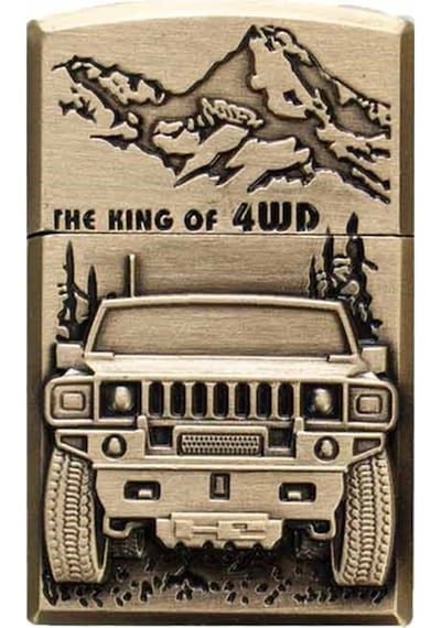 Als Tasarımlı Jeep Metal Çakmak . Gazlı Çakmak